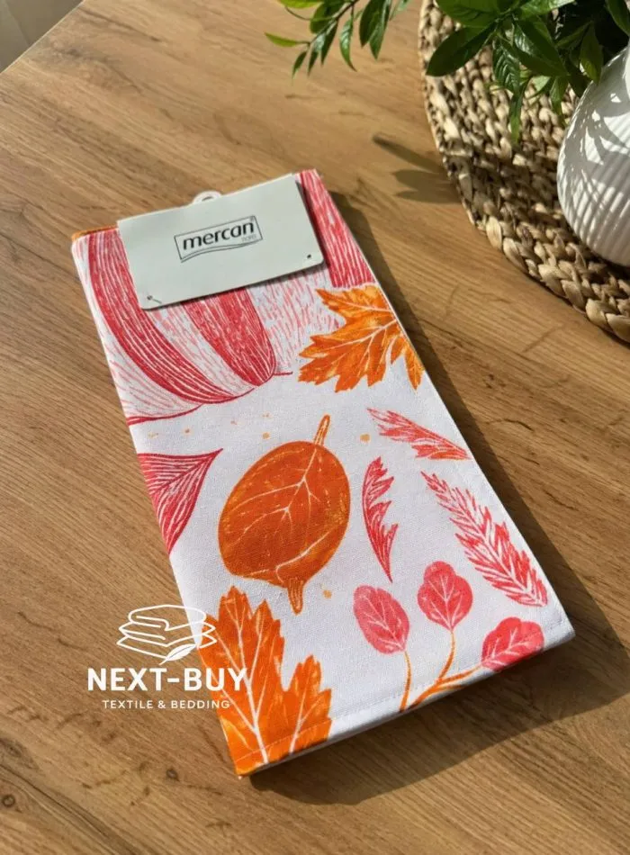 Набор кухонных полотенец Mercan Rose «Осенние листья» 40×60 см, 2 шт., 100% хлопок — изображение 5