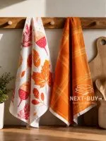 Набор кухонных полотенец Mercan Rose «Осенние листья» 40×60 см, 2 шт., 100% хлопок