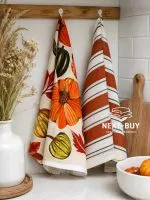 Набір кухонних рушників Mercan Rose «Гарбузовий рай» 40×60 см, 2 шт., 100% бавовна, Туреччина