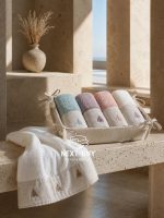 Набір бавовняних рушників Maison D’or Bee Color у кошику, 4 шт., 30×50 см, 100% бавовна, Туреччина - Зображення 7