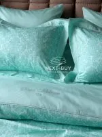 Постільна білизна Maison D’or Rose Marine glass blue сатин зі стразами полуторний комплект 160х220 - Зображення 9