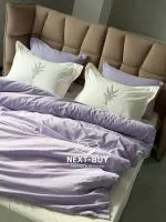 Постільна білизна Istambul Sweet Dreams Lavender варена бавовна з вишивкою євро комплект 200х220 - Зображення 7