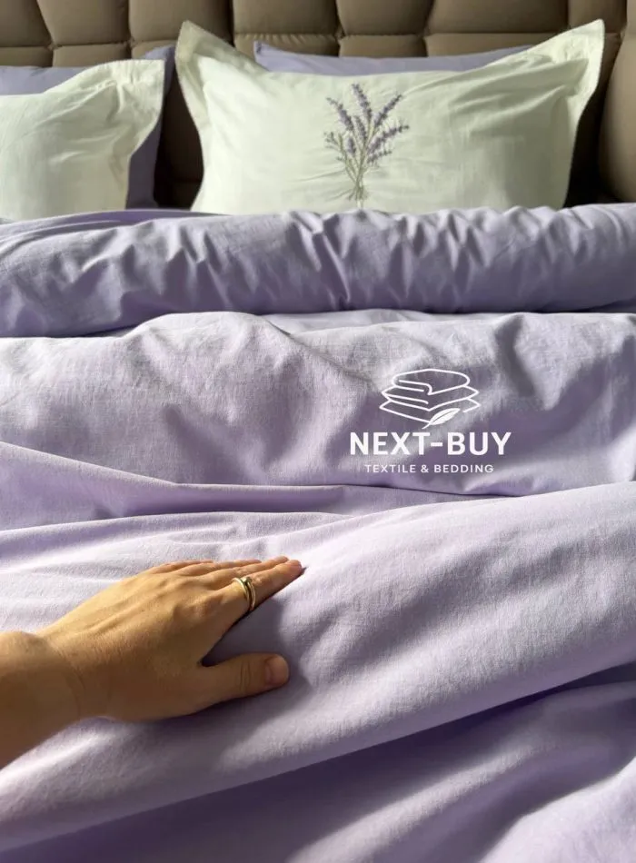 Постільна білизна Istambul Sweet Dreams Lavender варена бавовна з вишивкою євро комплект 200х220 - Зображення 9