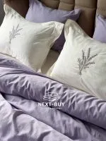 Постільна білизна Istambul Sweet Dreams Lavender варена бавовна з вишивкою євро комплект 200х220 - Зображення 3