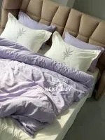 Постільна білизна Istambul Sweet Dreams Lavender варена бавовна з вишивкою євро комплект 200х220 - Зображення 10
