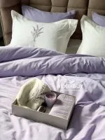 Постільна білизна Istambul Sweet Dreams Lavender варена бавовна з вишивкою євро комплект 200х220 - Зображення 4