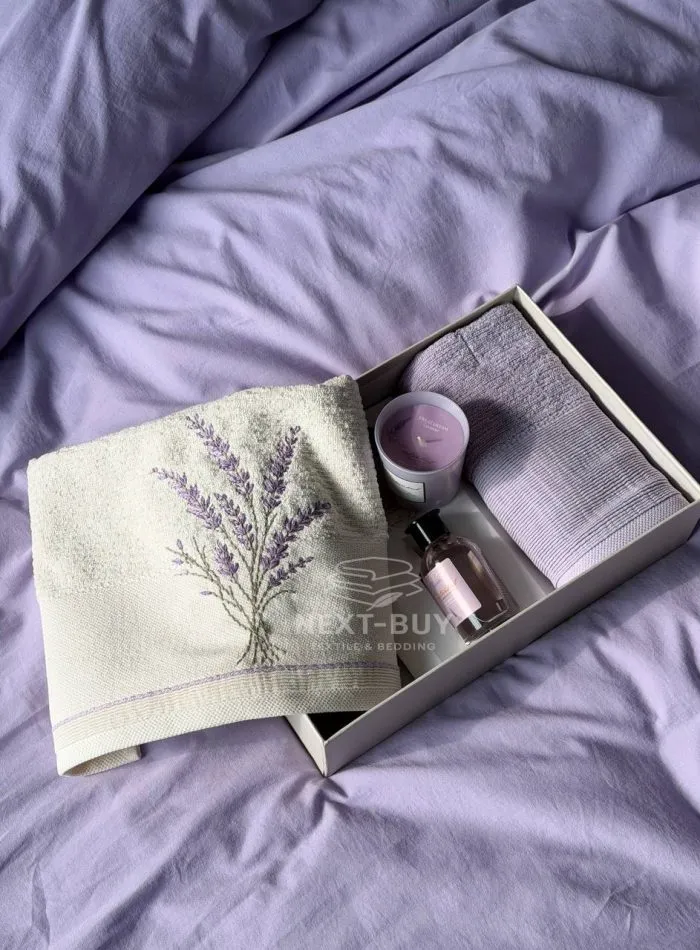 Набір рушників Istambul Sweet Dreams Lavender з вишивкою 50х90  2шт - Зображення 3