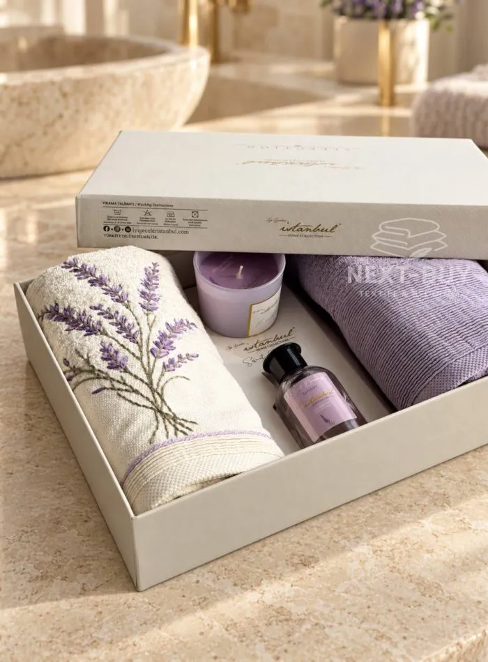 Набір рушників Istambul Sweet Dreams Lavender з вишивкою 50х90  2шт - Зображення 5