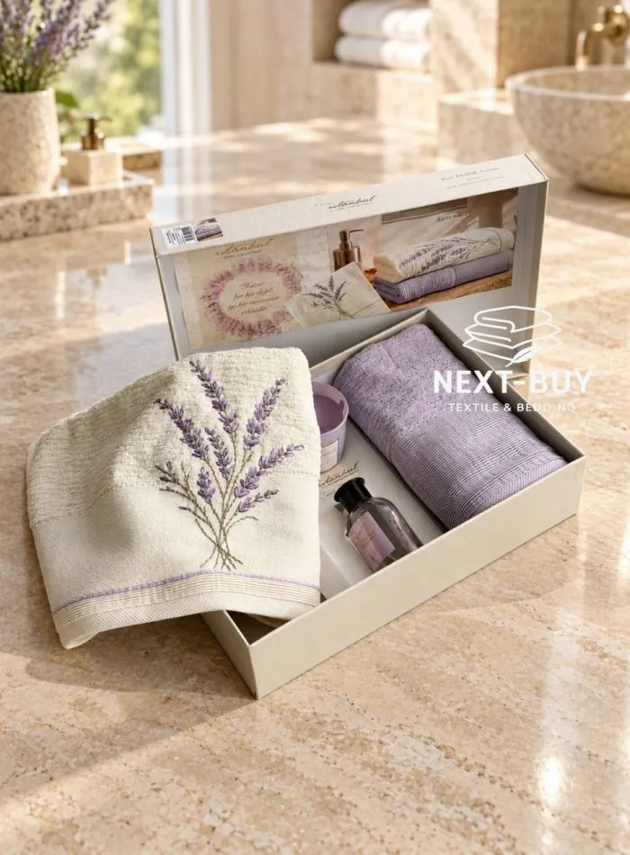 Набір рушників Istambul Sweet Dreams Lavender з вишивкою 50х90  2шт - Зображення 7