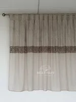 Короткий тюль лен на петлях с кружевом ручной работы