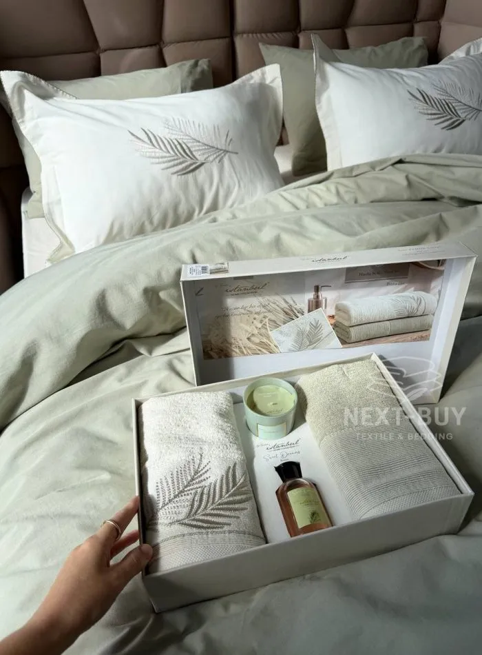 Набір рушників Istambul Sweet Dreams Botanic з вишивкою 50х90  2шт - Зображення 4