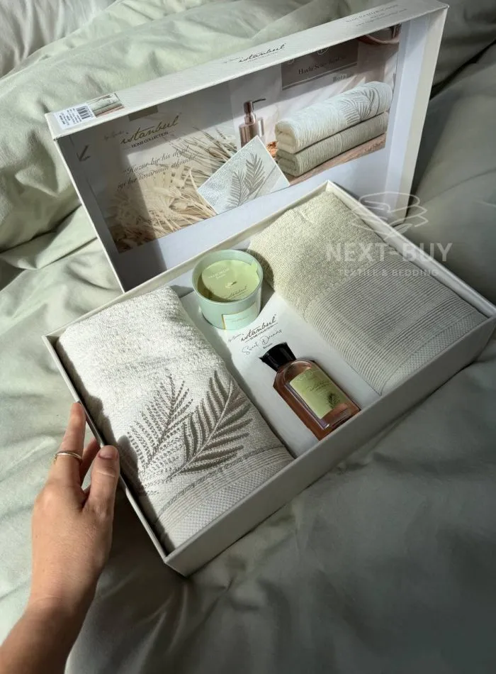 Набір рушників Istambul Sweet Dreams Botanic з вишивкою 50х90  2шт - Зображення 2