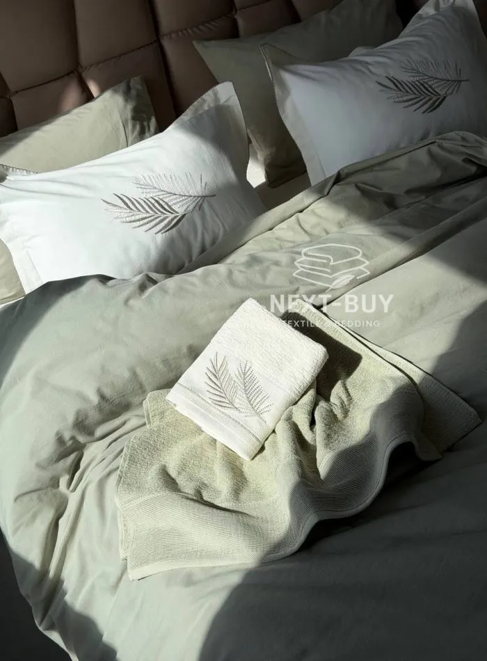 Набір рушників Istambul Sweet Dreams Botanic з вишивкою 50х90 та 70х140 - Зображення 8