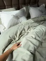Постільна білизна Istambul Sweet dreams Botanic варена бавовна з вишивкою євро комплект 200х220 - Зображення 4