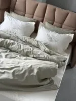 Постільна білизна Istambul Sweet dreams Botanic варена бавовна з вишивкою євро комплект 200х220 - Зображення 3