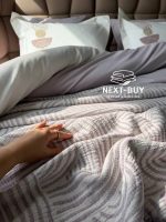 Комплект постільної білизни з вишивкою і пледом Babil євро 200х220 Туреччина - Зображення 10