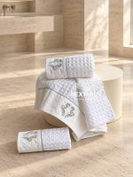 Набір із 3 бавовняних серветок Maison D’or Brise Apone white 40 × 60 см кольору екрю - Зображення 2