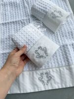 Набір із 3 бавовняних серветок Maison D’or Brise Apone white 40 × 60 см кольору екрю - Зображення 3