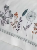 (Копія)(Копія)Постельное белье Dantela Montana Bej сатин с вышивкой евро комплект 200х220 — изображение 4
