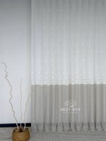 Турецький тюль-льон з вишивкою White Olive Elegance висота 3 м арт. 852 - Зображення 5
