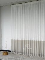 Турецький тюль-льон з вишивкою White Olive Elegance висота 3 м арт. 852 - Зображення 4