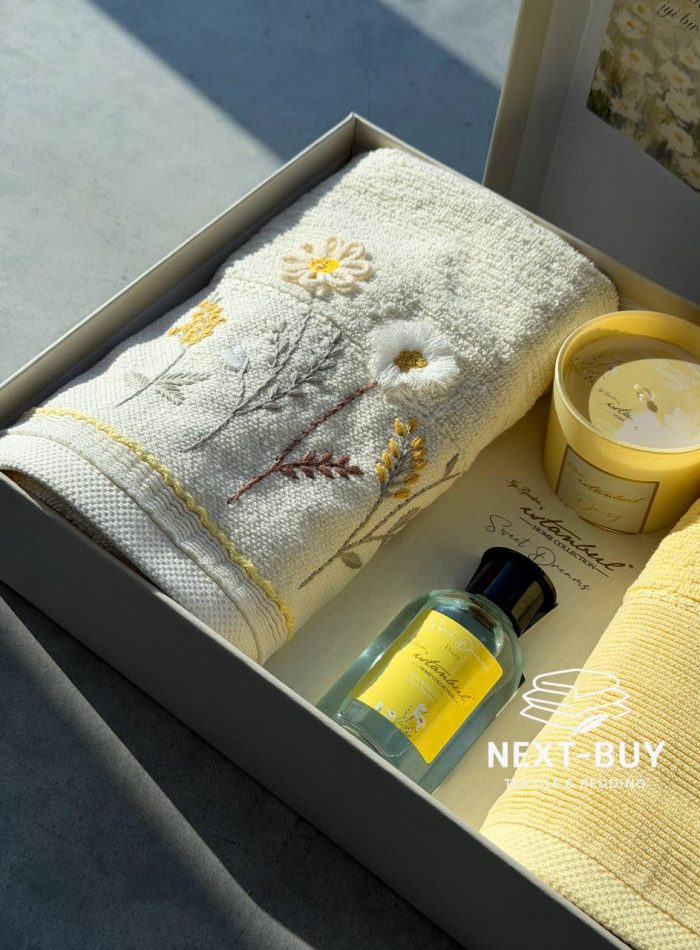 Набір рушників Istambul Sweet Dreams Sari з вишивкою 50х90  2шт - Зображення 4