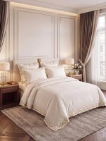 Постельное белье Maison D’or La Riine Gold евро 200х220 сатин