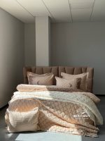 Муслінове покривало з наволочками Atlas Bej 220x240 євро Туреччина - Зображення 4