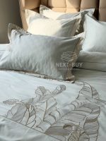 Постільна білизна Dantela FEEL Mint сатин з вишивкою євро комплект 200х220 - Зображення 12