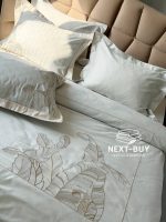 Постільна білизна Dantela FEEL Mint сатин з вишивкою євро комплект 200х220 - Зображення 6