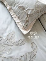 Постільна білизна Dantela FEEL Mint сатин з вишивкою євро комплект 200х220 - Зображення 2