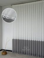 Турецький тюль-льон з вишивкою White Grey Elegance висота 3 м арт. 853 - Зображення 4