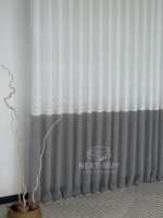 Турецький тюль-льон з вишивкою White Grey Elegance висота 3 м арт. 853 - Зображення 6