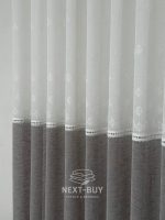 Турецький тюль-льон з вишивкою White Grey Elegance висота 3 м арт. 853 - Зображення 9