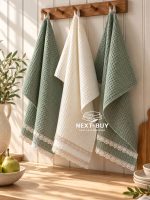 Набір кухонних рушників Nilteks Mint Lace tencel 5шт. 40х60 см