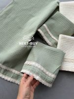 Набір кухонних рушників Nilteks Mint Lace tencel 5шт. 40х60 см - Зображення 6